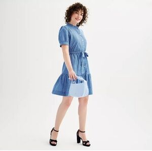 Women's DRAPER JAMES RSVP™ Belted Button-Front Dress Size XL